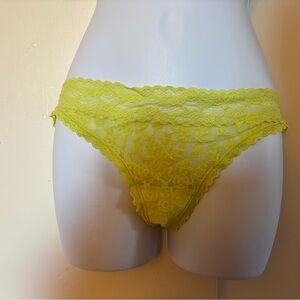Victoria's Secret Neon Lime Lace Bikini Panty